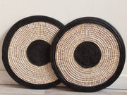 TERANGA Noir - Lot de 2 dessous de plats cuir