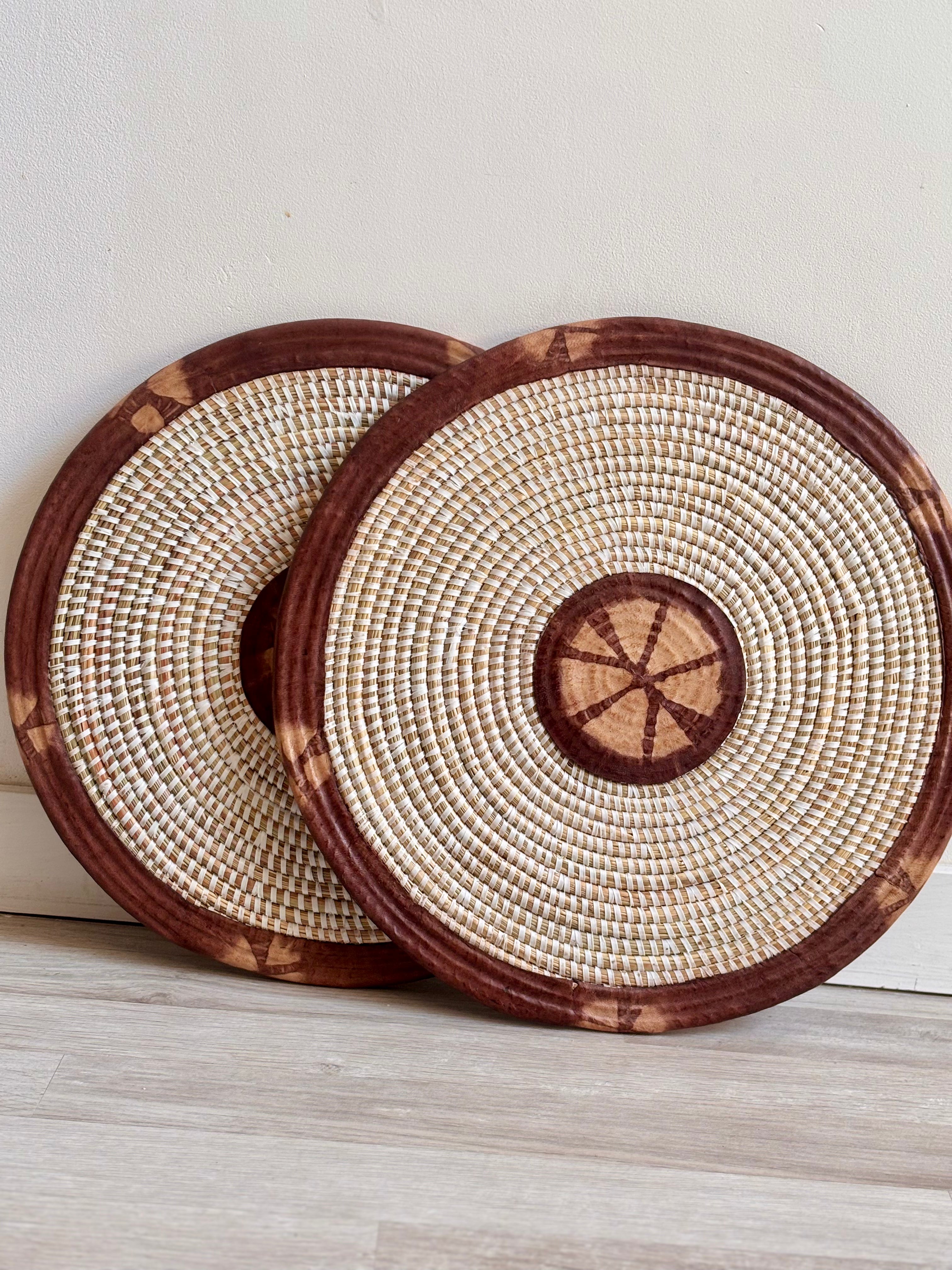 KAURIS Marron - Lot de 2 dessous de plats