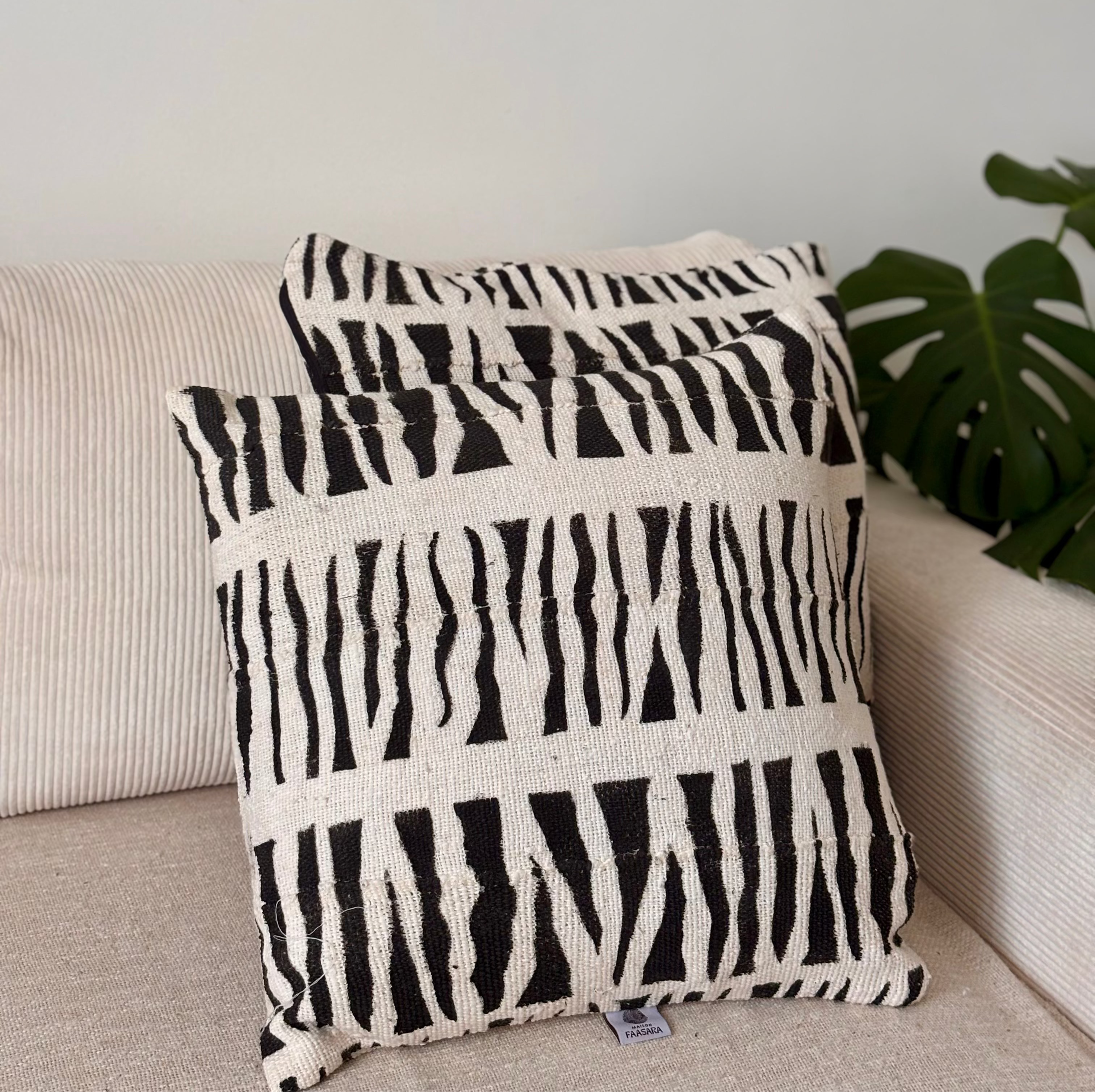 NDAARI - Lot de 2 housses de coussin bogolan