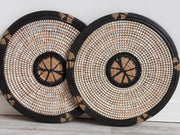 KAURIS Noir - Lot de 2 dessous de plats